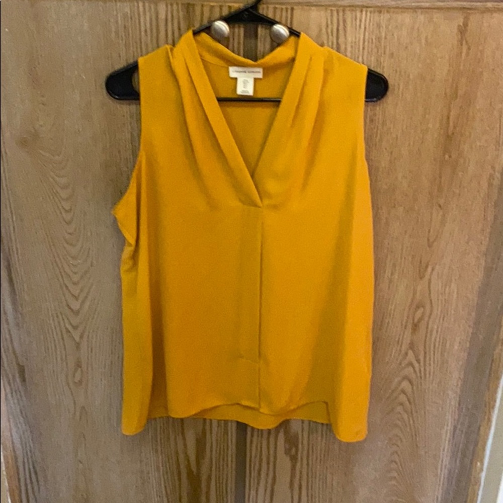 Mustard Sleeveless Blouse